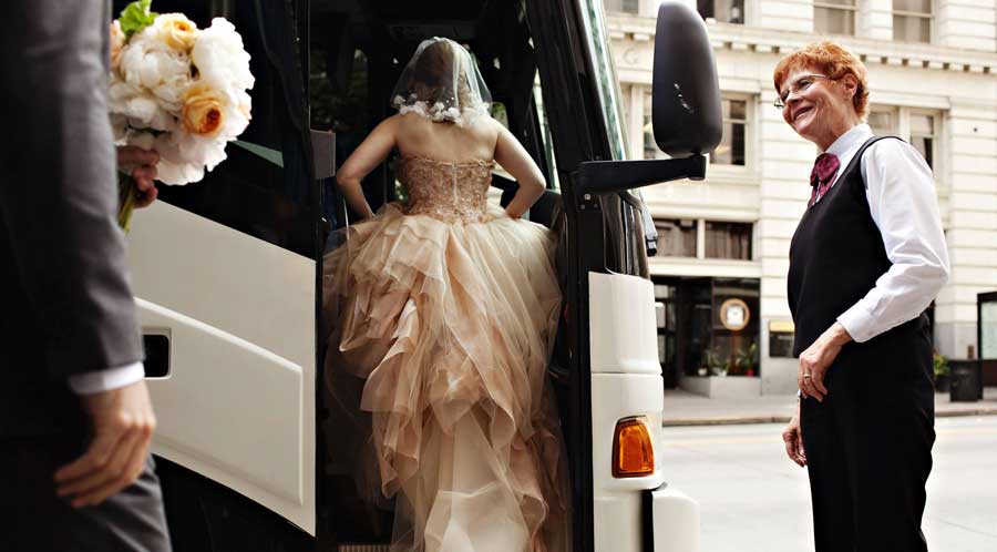 Wedding Shuttles and Wedding Transportation Charter Bus