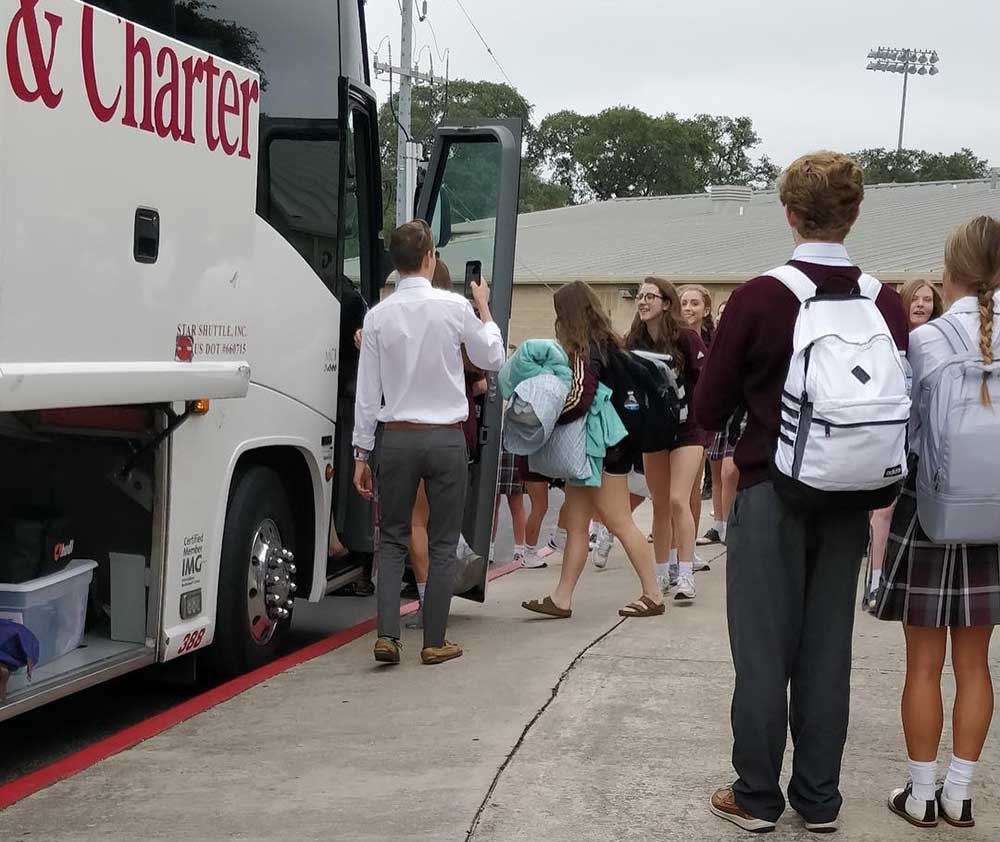 Austin Texas School Field Trip Bus Rental
