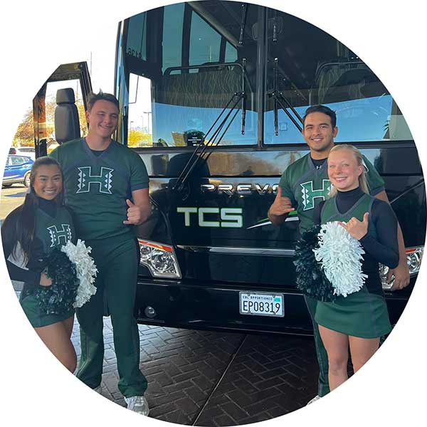 Los Angeles Sports Fan Charter Bus Rental