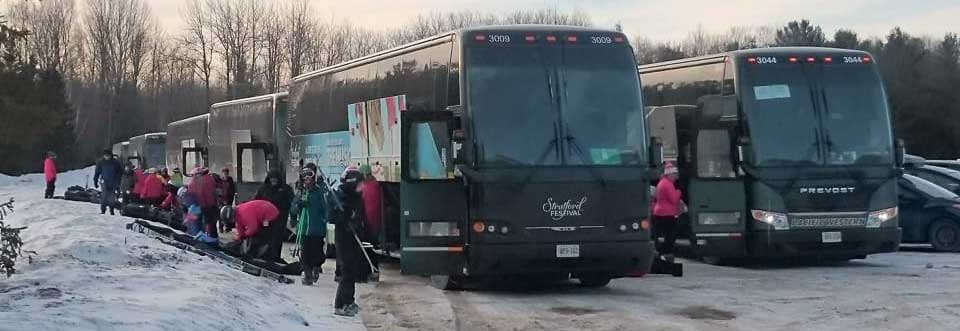 Winter Ski Trip Charter Bus Transportation