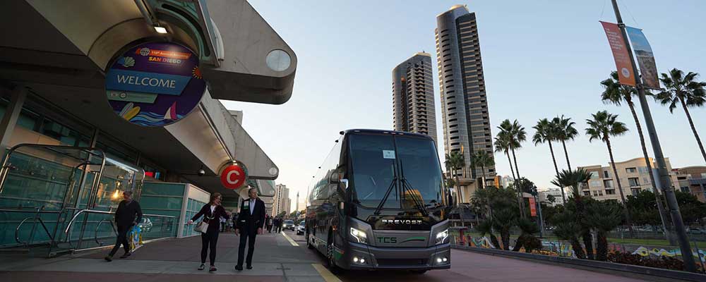 Convention shuttle buses