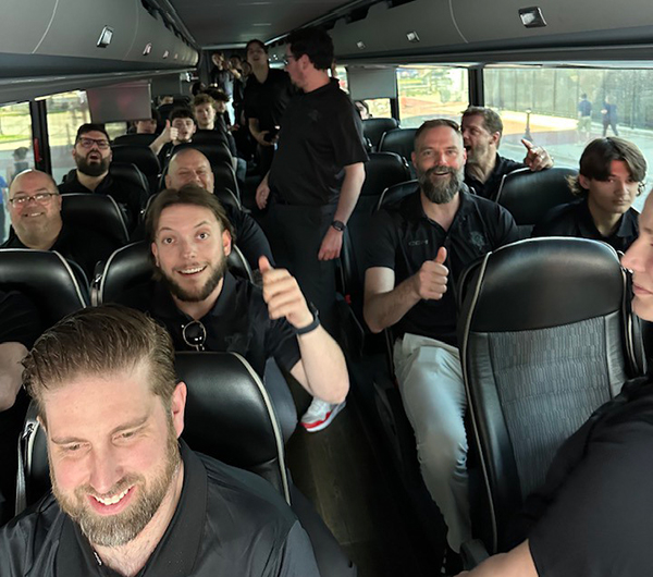 Employee shuttle buses