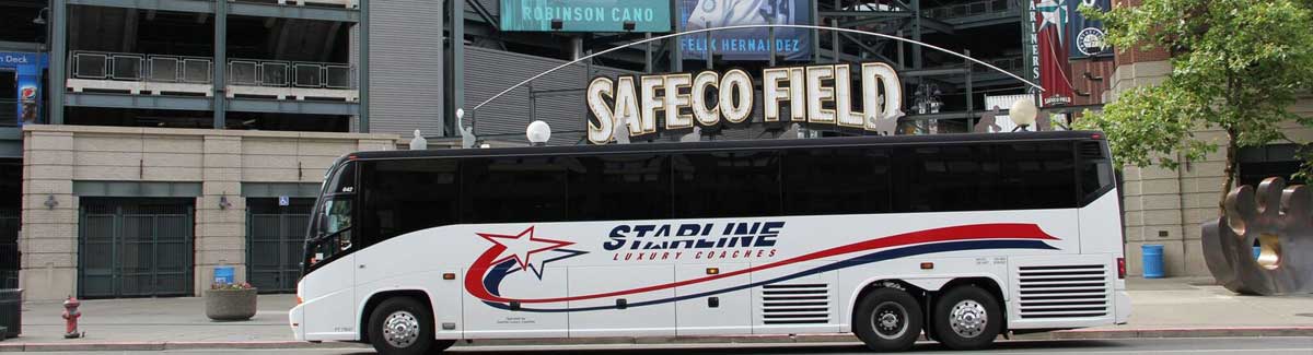 charter bus Seattle Washington Safeco Field charter bus Seattle Washington Safeco Field