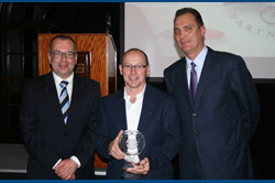 Pictured left to right: Filip Van Hool, Van Hool: Dennis Streif, Vandalia Bus Lines:, Corrnell, ABC Companies